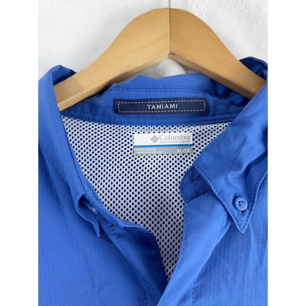 Columbia PFG Tamiami Shirt Mens XL Blue Omni-Shade‎ Fishing Outdoor Performance - Picture 4 of 8